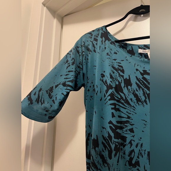 Black and Teal Diane Von Furstenberg Cocktail Dress - Picture 2 of 4